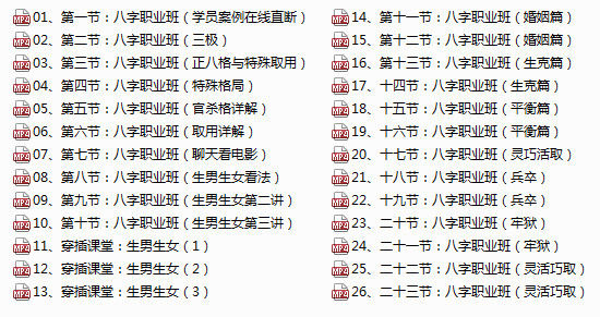盲派八字视频金镖门类似体系基础加职业班48集