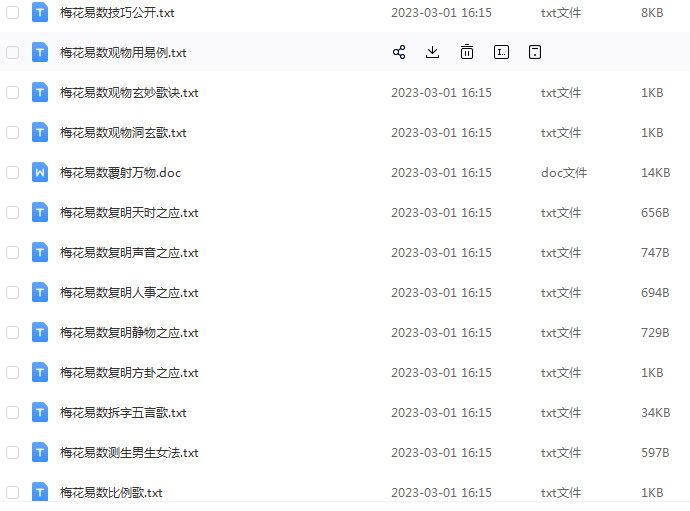 梅花易数入门合集100个文件