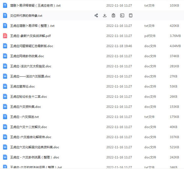 六爻占卜王虎应六爻资料全集