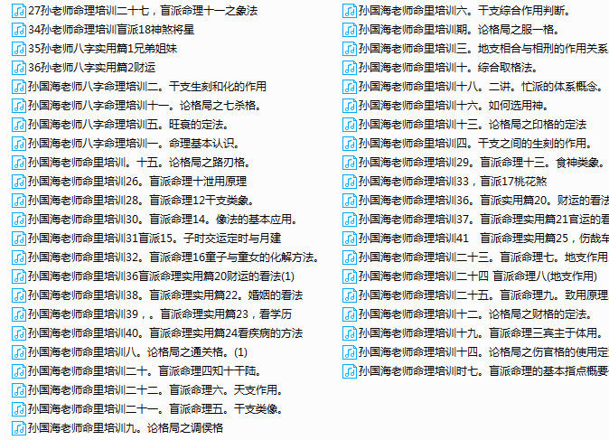 八字盲派之孙国海盲派命理+六爻