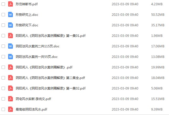 住宅风水阴阳法形法风水大集合