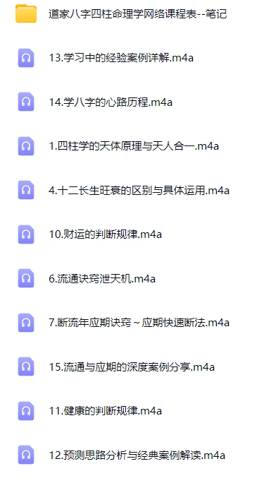 星云道家八字初中高级